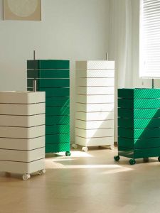 KEBIXIONG | 360 Rotating Mobile Nordic INS Style Storage Cabinet