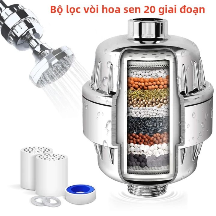 Bộ Lọc Nước Tắm 20 Cấp Độ, Công Suất Cao, Chất Liệu Nhựa ABS Mạ Chrome ...