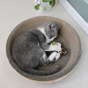 รูปอ่าง 2 in 1 ที่ลับเล็บแมว ที่ฝนเล็บแมว ของเล่นแมว ที่นอนแมว