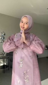 NAELA DRESS SET ( DRESS + TUNIK BLOUSE LACE ) DRESS TERBARU | GAMIS KONDANGAN | DRESS PESTA | GAMIS BRUKAT 2025