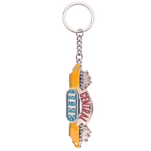 Bandai | TV Show Friends Central Perk Keychain Coffee Time Enamel Keyrings Chian Pendant For Friends Gifts
