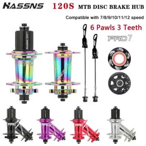 HASSNS MTB Hub 6 Pawls 3 Teeth 32 Holes Ultralight Hub 120 Beeps 4 Bearing Cassette Hub Packaging with Boxes