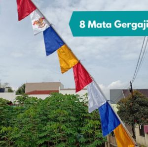 Isi 20 Bendera umbul umbul warna warni garuda 8 kotak