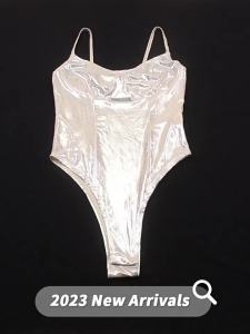 Bodysuit Nữ Ôm Sát Không Tay Phối Dây Buộc Màu Trơn Phong Cách Đường Phố Thời Trang Mùa Hè Lưng Trần Một Mảnh Trang Phục Dự Tiệc