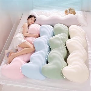 Zeen Pregnancy Pillow Pregnancy Protection Pillow Multifunctional Sleep Support Ins Style Wave-Shaped Cloud Pillow Side Sleep Body Lounge Pillow Legs Back Support Maternity Pillow Mother’s Day Gift