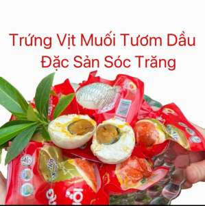 Mua 10 + Tặng 2 Trứng Vịt Muối Tươm Dầu Ăn Liền Tiện Lợi Đặc Sản Sóc Trăng
