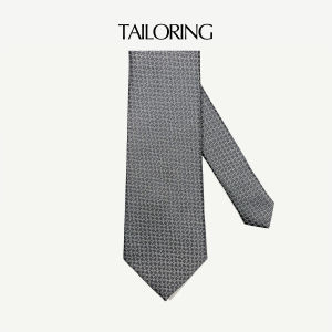 Platinum Gray Frost Silver Gentleman Miniature Embroider Men Tie Bridegroom Casual Business Suit Matching Stylish Textured Accessories