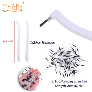 1 Set Dental Disposable Micro Applicator Dental Brush for Dental Clinic Supplies Brush Head/Brush Handle