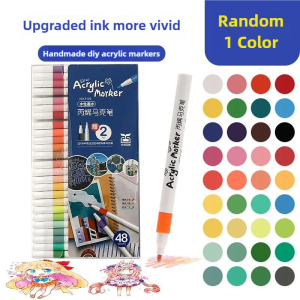 Quick Dry Acrylic Paint Pens Waterproof Fine Tip for Canvas Wood Glass DIY Art Drawing Ergonomic Design for Adults Students Gif