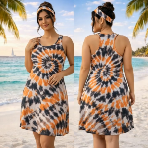 ANNA Pambahay Dress for Women (Fit XL-3XL) – Cotton Spandex Printed Dress