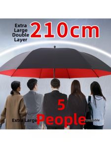 BAQILING | Large Reinforced Double Layer Long Handle Umbrella 210cm