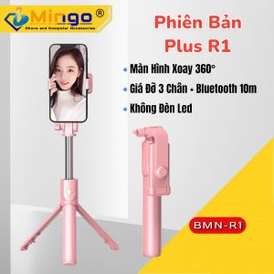 °BMINGO° Gậy Chụp Ảnh 3 Chân Có Đèn Led Trợ Sáng Gậy Tự Sướng Selfie Chụp Hình Bluetooth Điều Khiển Từ Xa Xoay 360° Nhiều Góc Độ