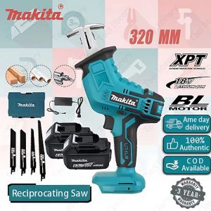 Makita Electric Cordless Reciprocating Saw Portable Replacement Electric Pruning Saw with 4 pcs of Saw Blades