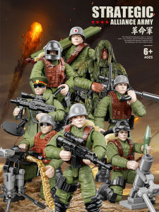Xiang Jun 1:35 Articulated Police Model Toy Building Blocks Military Soldier Assembleable Special Forces Mini Figure for Boys