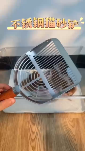 304 Stainless Steel Cat Litter Scoop – For Tofu and Mixed Cat Litter Fine Mesh Large Metal Scoop for Clumping Litter  rust-proof  large deep  sanitary. ALL POPULAR LITTER TYPES Single or Multi-Cat Households Standard & Large Litter Boxes Pet Owners