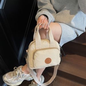 Túi Đeo Chéo Vải Thời Trang Mùa Hè 2025 Túi Xách Đơn Cho Nữ Túi Đeo Vai Đơn Túi Vuông Nhỏ Túi Xách Thường Ngày Túi Xách Bằng Vải Oxford