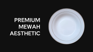 Piring Makan Keramik 1 Lusin 12 pcs Ukuran 9 Inch Motif 2 Emas Mewah