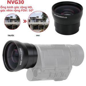 Ống Kính Góc Rộng 55mm NVG30 Dành Cho Ống Nhòm Nhìn Đêm 50 °   Ống Kính Phạm Vi FOV Tương Thích Với Kính Thiên Văn Hồng Ngoại 940nm Thêm 15 °   Độ Phóng Đại