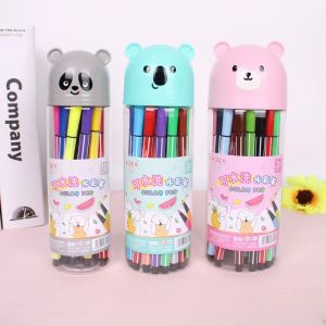 Watercolor Pen Set for Children Kindergarten And Primary School Students Washable Non-toxic Drawing Water Pens 12 18 24 36 Colors