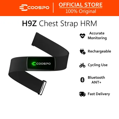 COOSPO H9Z Heart Rate Monitor Chest Strap HRM Bluetooth 5.0 ANT+Heart Rate Monitor Chest Sensor with Rechargeable Battery