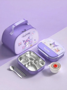 YOULUNMEI | Child Use Stainless Steel Compartment Meal Box