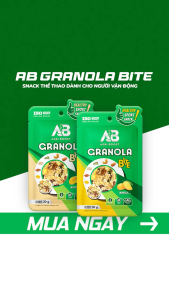 Set 2 Túi Ngũ Cốc Granola Bite AB 30g Dạng Viên Mềm Hỗ Trợ Tiêu Hóa Giàu Năng Lượng Cho Người Chơi Thể Thao