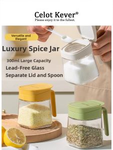 Kitchen Spice Storage Set Glass
