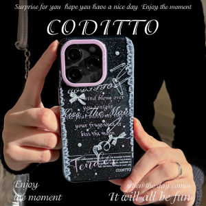 Black Ballet Shiny Powder iPhone17Promax Case Girls Heart Apple16Promax High-End Feeling 15Pro New Creative Ins Style 1314Pro Original Women Model