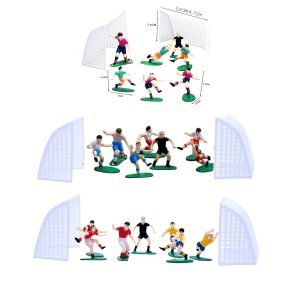 9pcs/set Football Boy Cake Decoration Soccer Field Players Doll
