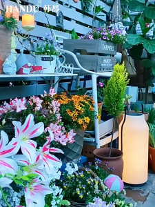 Đèn Lồng Sân Vườn Chao Nhựa Ánh Sáng Ấm Thiết Kế Tối Giản