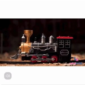 Đoàn tàu đồ chơi đường ray kiểu cổ điển có nhạc đồ chơi đoàn tàu giáng sinh phun sương quà tặng cho bé