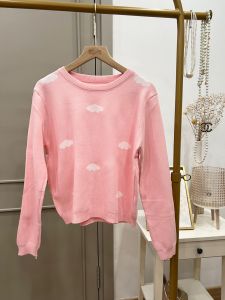 ●ECLAIRE● 043 Sweater Knit Rajut Oneck Lengan Panjang Longsleeves Motif Awan Cloud Kasual Korea Casual Santai Import