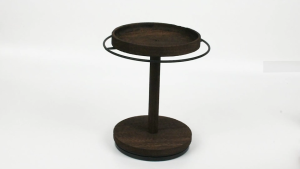 Rotatable Wooden Jewelry Organizer 360° Rotating Base Sunglasses Holder Tray Multi Layer Earring Ring Necklace Display Stand Cosmetic Table Storage Rack for Vanity Bedroom