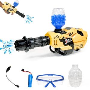 Electric Mechanical Gatling Small Balls Shooter with Small Balls & Goggles Upgraded Small Balls Blasters Backyard Gift for Adults - Small Balls Blaster Gatling Multicolor(10000 Small Balls)