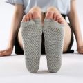 Toeless Non Skid Sticky Grip Yoga Socks for Women Anti Slip Fitness Sports Pilates Professional. 