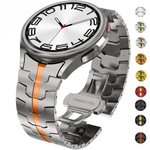 Stainless Steel Strap for Samsung Galaxy Watch 7 6 5 4 Classic 47mm 43mm 42 46mm 45mm No Gaps Metal Band 40 44mm Link Bracelet