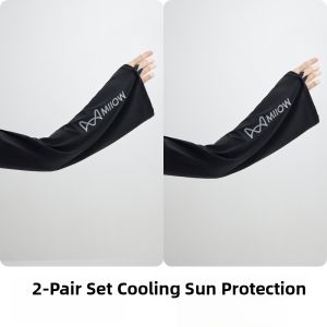 Miiow | Ice Silk Sleeve Covers Womens Summer Thin Loose Breathable Sun Protection UV Protection Cool Feeling Nylon Letter Pattern