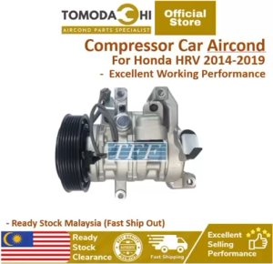 TOMODACHI Car Aircond Parts Compressor Honda HRV 2014-2019 | Kompressor Ekon Kereta | Heavy Duty Excellence Cooling