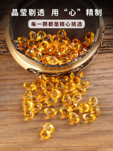 Citrine Wealth Biscuit Home Living Room Chinese Style Decoration Conceal Manza Elegant Entrance Gift Crystal Ball Ornament