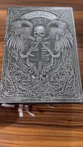 A5 NotebookUndead Embossed Retro Hardcover Leather Cover100 Sheets/BookHorizontal Line Inside Office Learning Diary