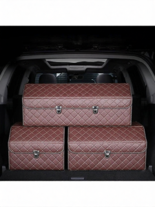 Leather Multifunctional Folding Car Trunk Organizer