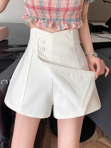 Stylish Loose High Waist Slimming Leisure A-Line Skirt Shorts