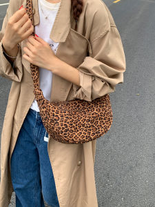 TANGKOU | Vintage Suede-Look Large Capacity Sling Shoulder Bag