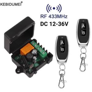kebidumei | Mạch Điều Khiển Từ Xa Không Dây RF 433Mhz Rơle Công Tắc 1 Kênh Module Thu Tín Hiệu Cho Đèn LED Khóa Điện Từ Cửa Điều Khiển Từ Xa Đa Năng DIY Điện Áp DC 12V 24V 36V