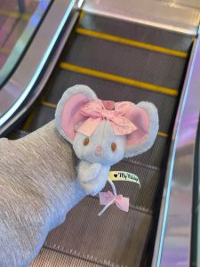 Miniso | Cute Frando Mouse Plush Keychain with Bowknot Adorable Cartoon Mouse Stuffed Pendant for Bags Keys Perfect Gift for Soft
