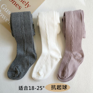 Kids Pantyhose White Spring & Fall Pure Cotton Baby Leggings Boneless Girl Gray Hongkong Student Body Stockings