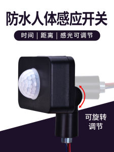 Outdoor Waterproof Human Body Induction Switch 12V 24V 110V 220V Infrared Sensor with Light Control Delay for Home Use