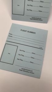 Library Card 100 PCS Kad Ahli Pusat Sumber (Blue)