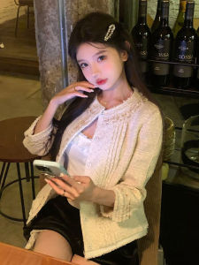 CHANGTONG | Elegant Style Tweed Jacket Fashionable and Gentle Style