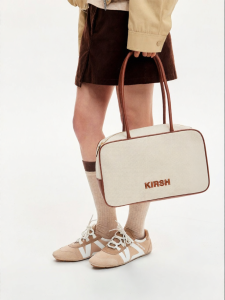 Fashion Contrast Color Logo Embroidery Simple Square Handbag